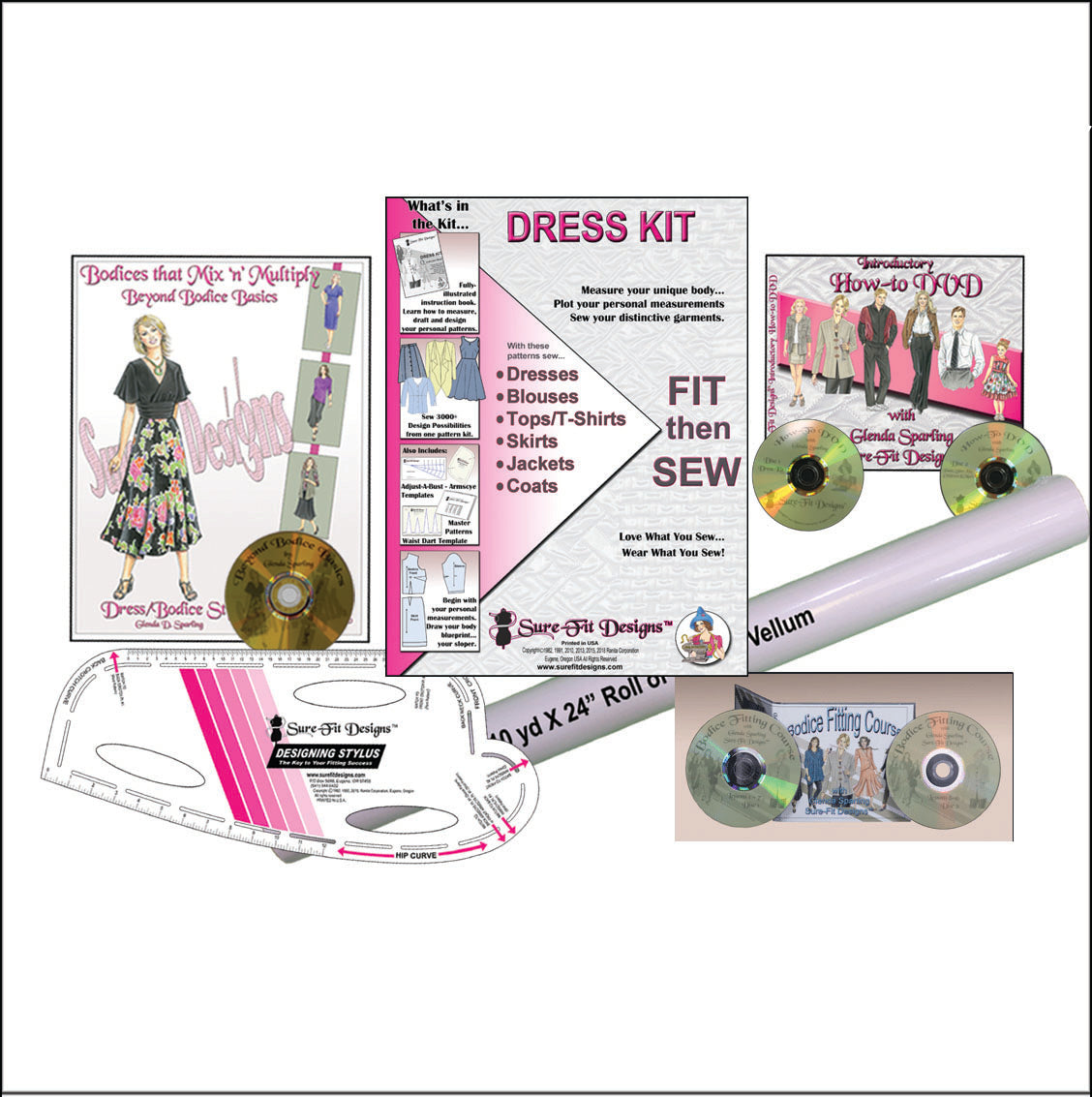 Dress Kit Bundle -Design Custom-Fit Dress & Blouses