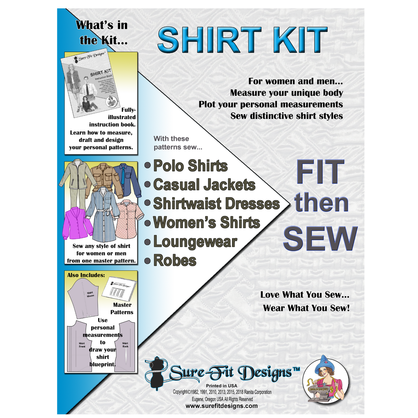 Shirt Master Pattern Kit - Learn to design shirts