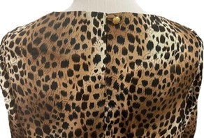 Leopard print blouse from the back