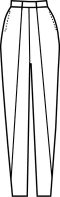 Line drawing of a pair of pants with a belt