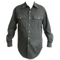 Dark gray shirt with button details on a transparent background
